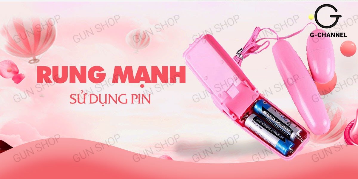Trứng rung 2 đầu mini nhỏ gọn siêu mạnh giá tốt khuyến mãi