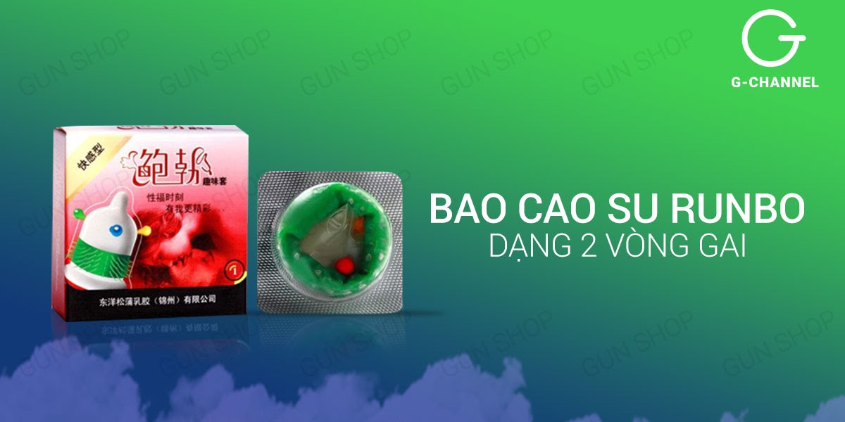 Bao Cao Su Runbo Gân Gai Tăng Khoái Cảm Bộ 3 Hộp 1 Cái