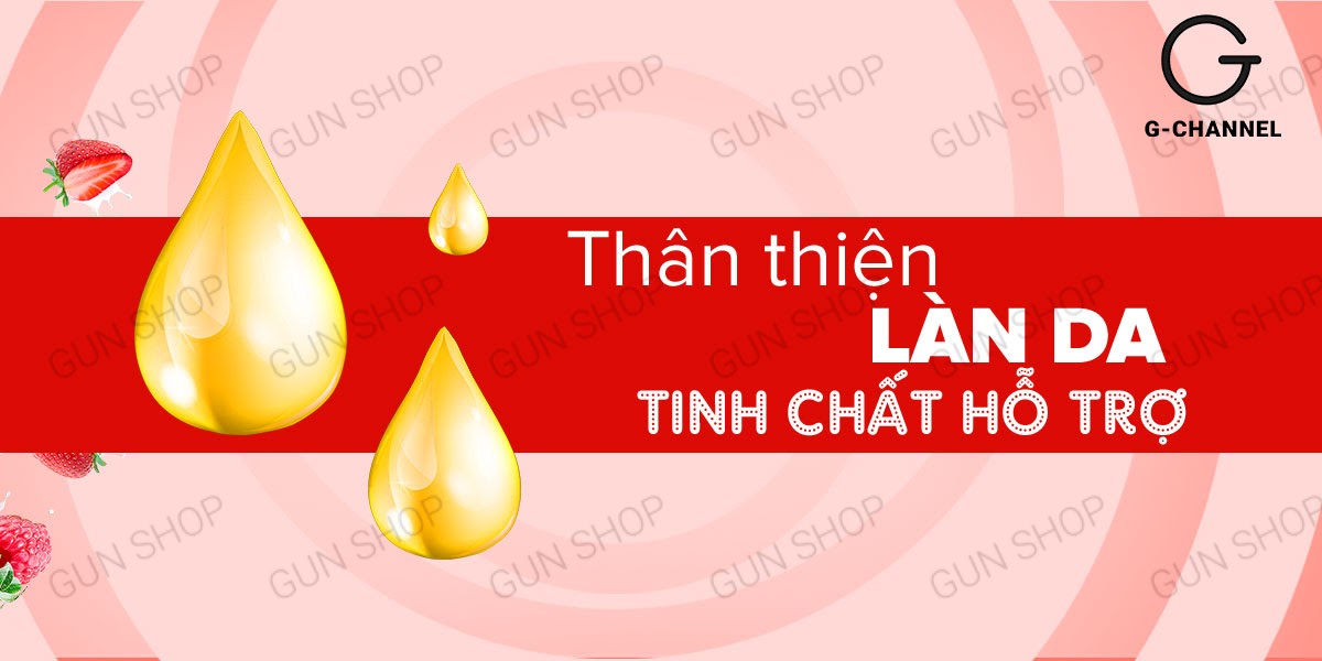 Gel bôi trơn Love Kiss 100ml hương dâu dịu nhẹ kích thích