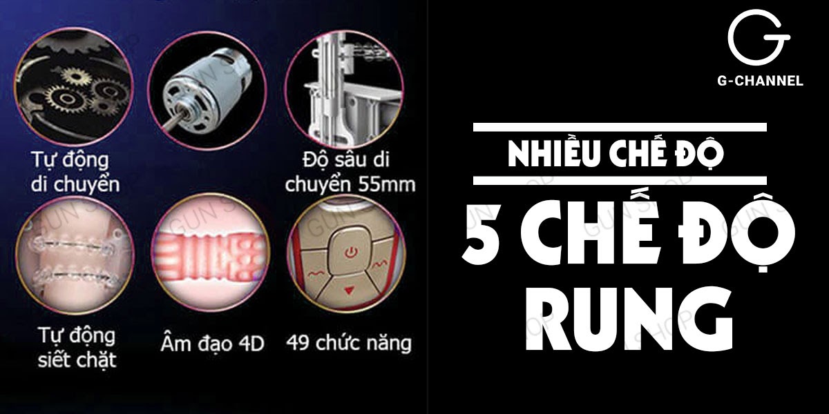 Âm đạo giả Leten 7 chế độ rung sạc nhanh kích thích mạnh