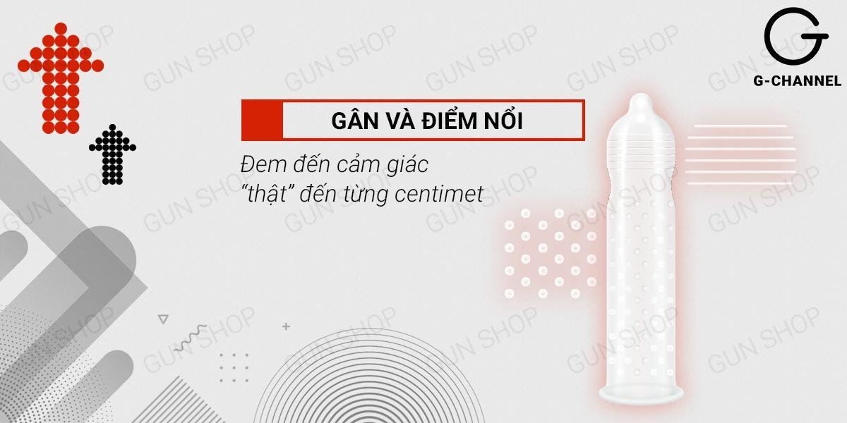 Bao cao su Azodra 4in1 hộp 12 cái tăng khoái cảm kéo dài