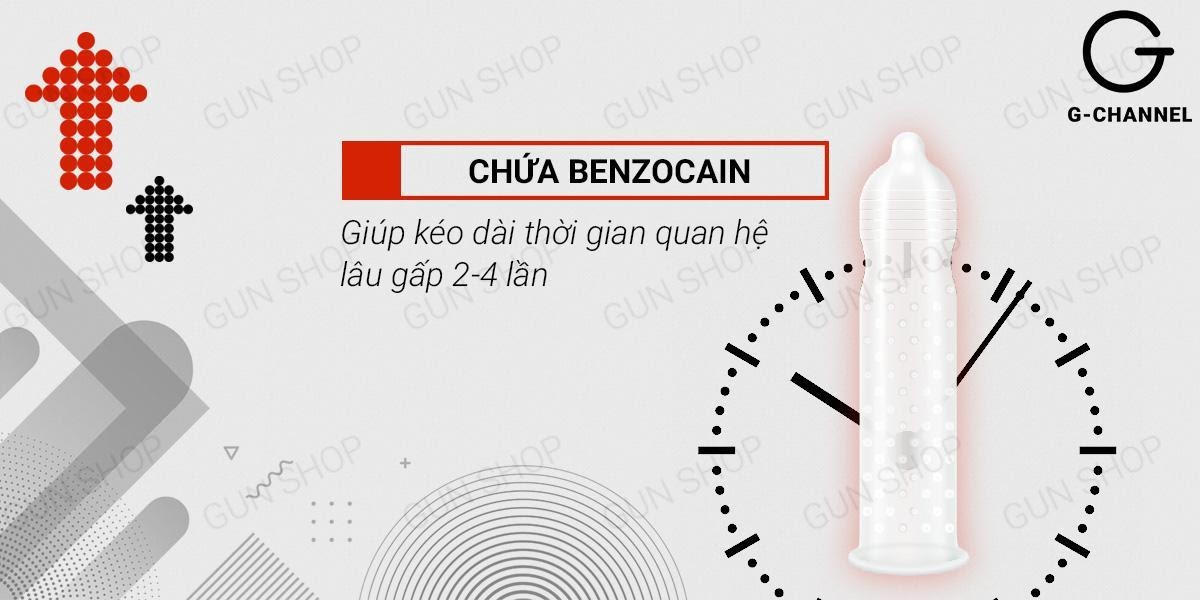 Bao cao su Azodra 4in1 hộp 12 cái tăng khoái cảm kéo dài