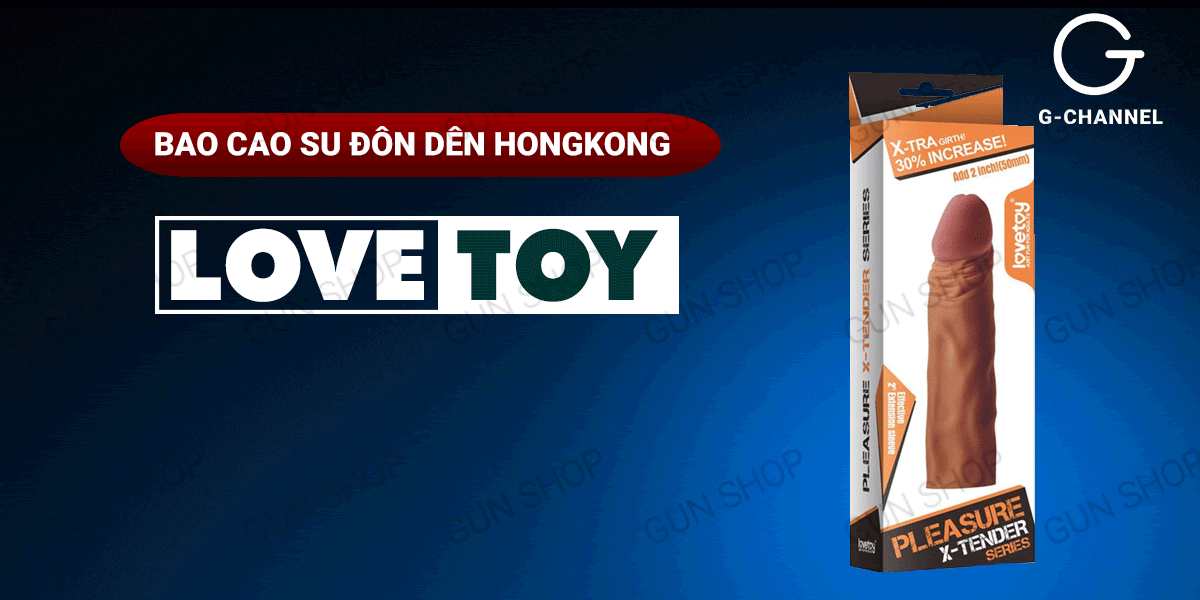 Bao cao su dên tăng kích thước Lovetoy 5cm hỗ trợ đôn dên