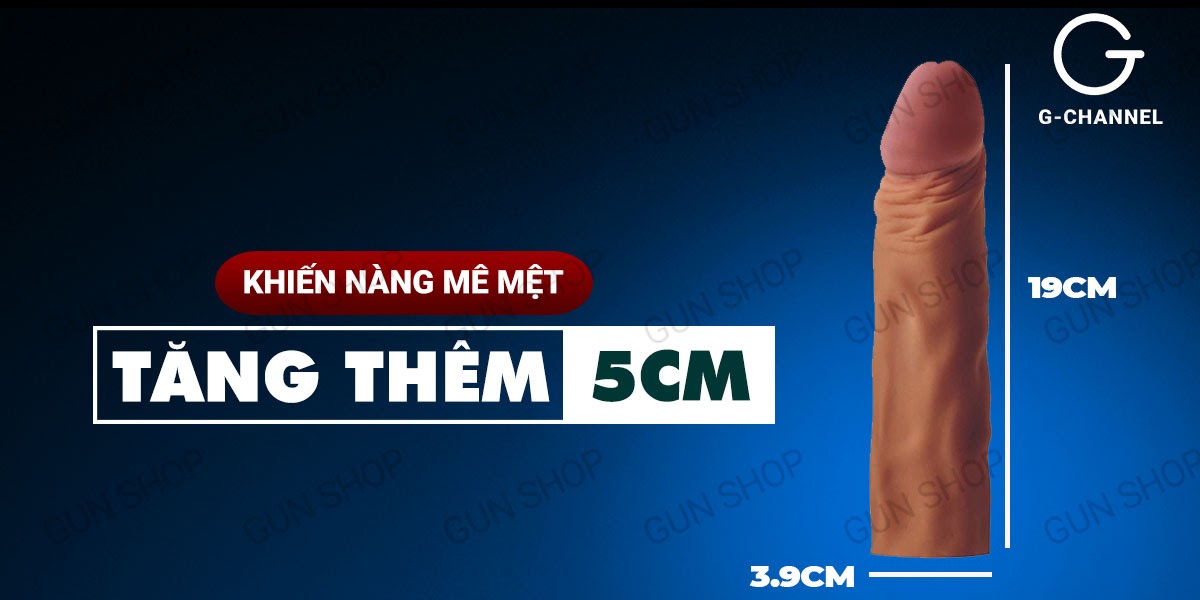 Bao cao su dên tăng kích thước Lovetoy 5cm hỗ trợ đôn dên