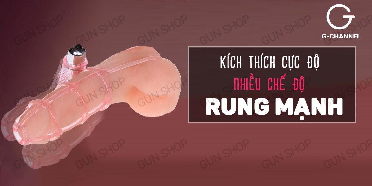 Bao cao su đôn dên lưới rung Sweet Case kích thước lớn