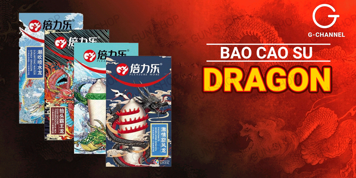 Bao cao su Dragon gân gai bi lớn hộp 3 siêu kích thích an toàn