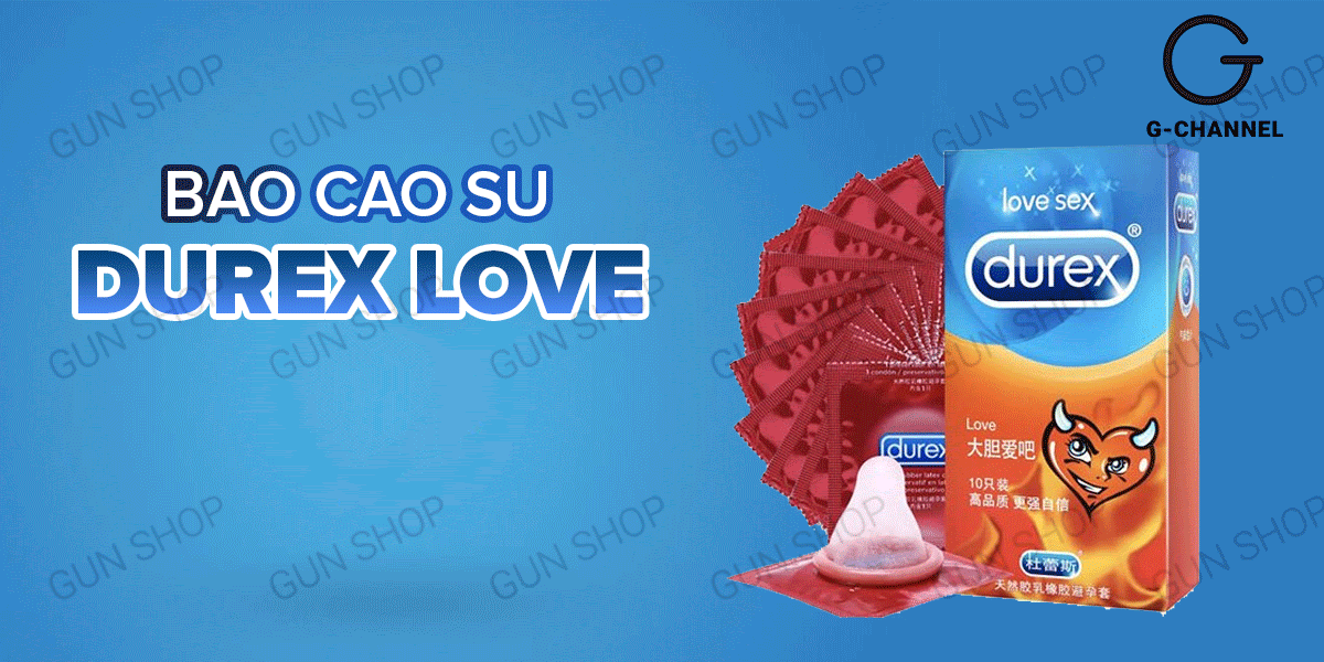 Bao cao su Durex Love siêu mỏng hương vani hộp 10 siêu mềm mại