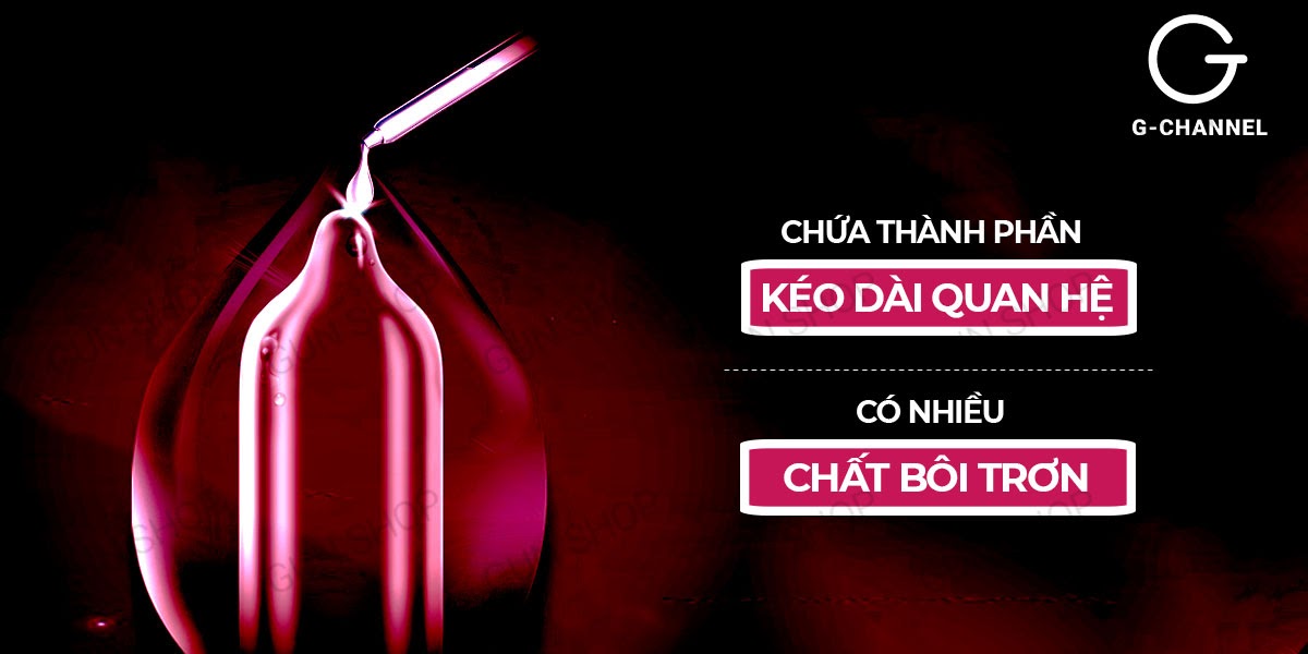 Bao cao su Feel 4 in 1 Hộp 12 cái Tăng khoái cảm Kéo dài thời gian