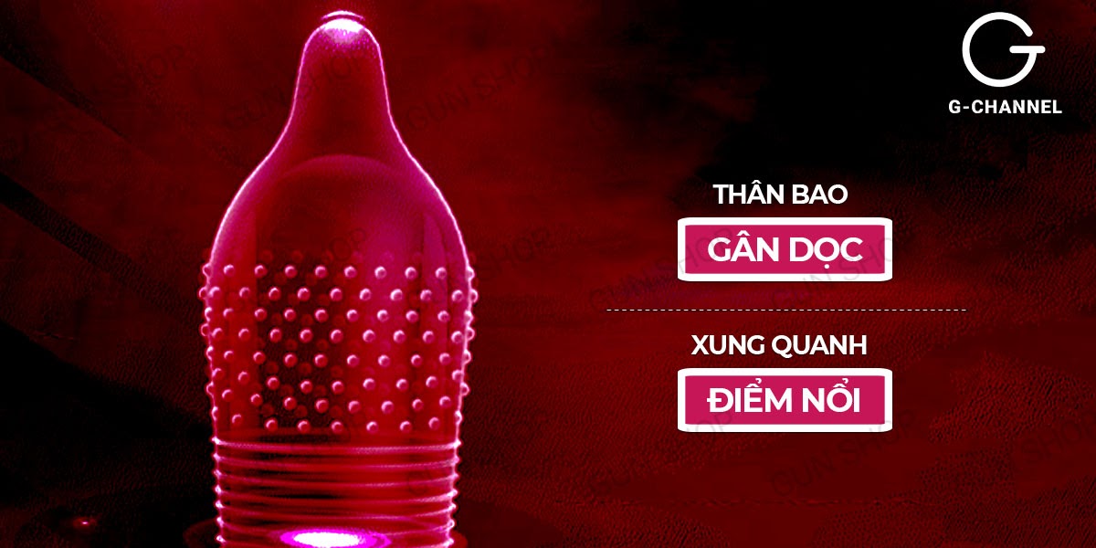 Bao cao su Feel 4 in 1 Hộp 12 cái Tăng khoái cảm Kéo dài thời gian