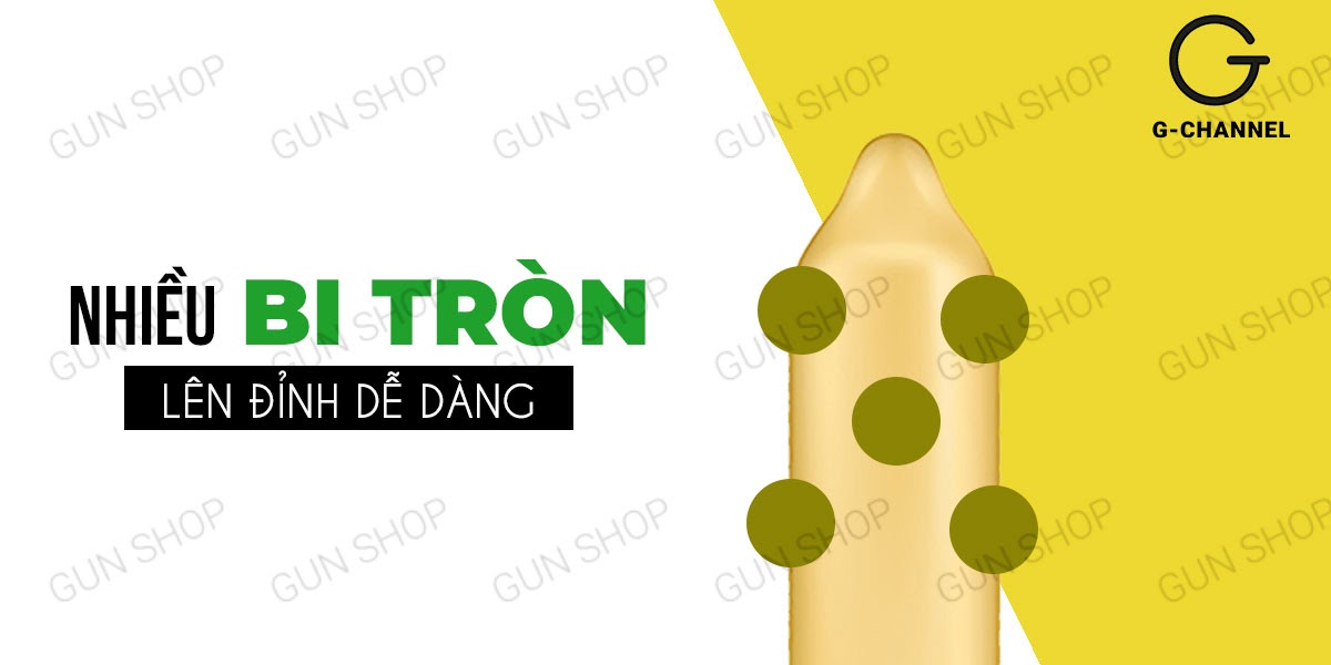 Bao cao su Gold gai bi, an toàn, cảm giác thật, hộp 2 cái