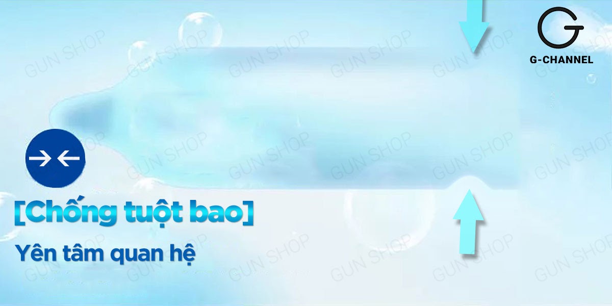 Bao Cao Su Gun Super 0.03mm Siêu Mỏng - Hộp 10 Cái - Bảo Hành Chính Hãng