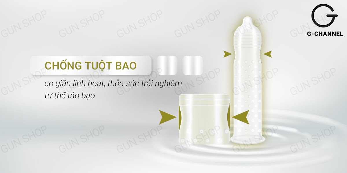 Bao cao su Innova Vàng Hộp 12 cái Kéo dài thời gian An toàn