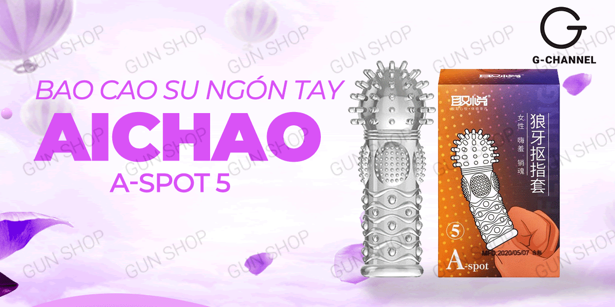 Bao Cao Su Ngón Tay Aichao A-Spot Gai Nổi Lớn Kích Thích Gia Tăng