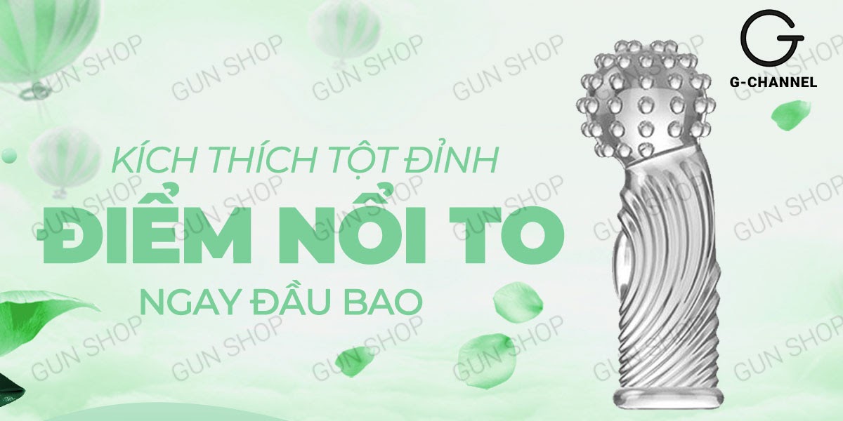 Bao cao su ngón tay Aichao G-spot gai lớn Hộp 1 cái kích thích