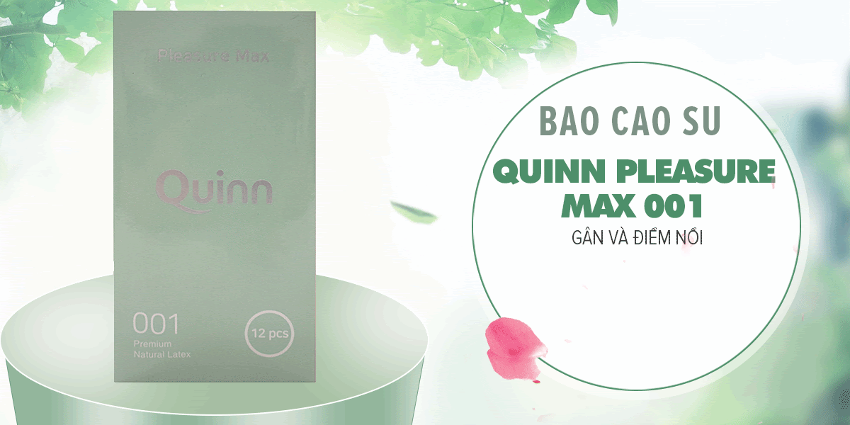 Bao cao su Quinn Pleasure Max gân điểm nổi tăng khoái cảm 12 cái