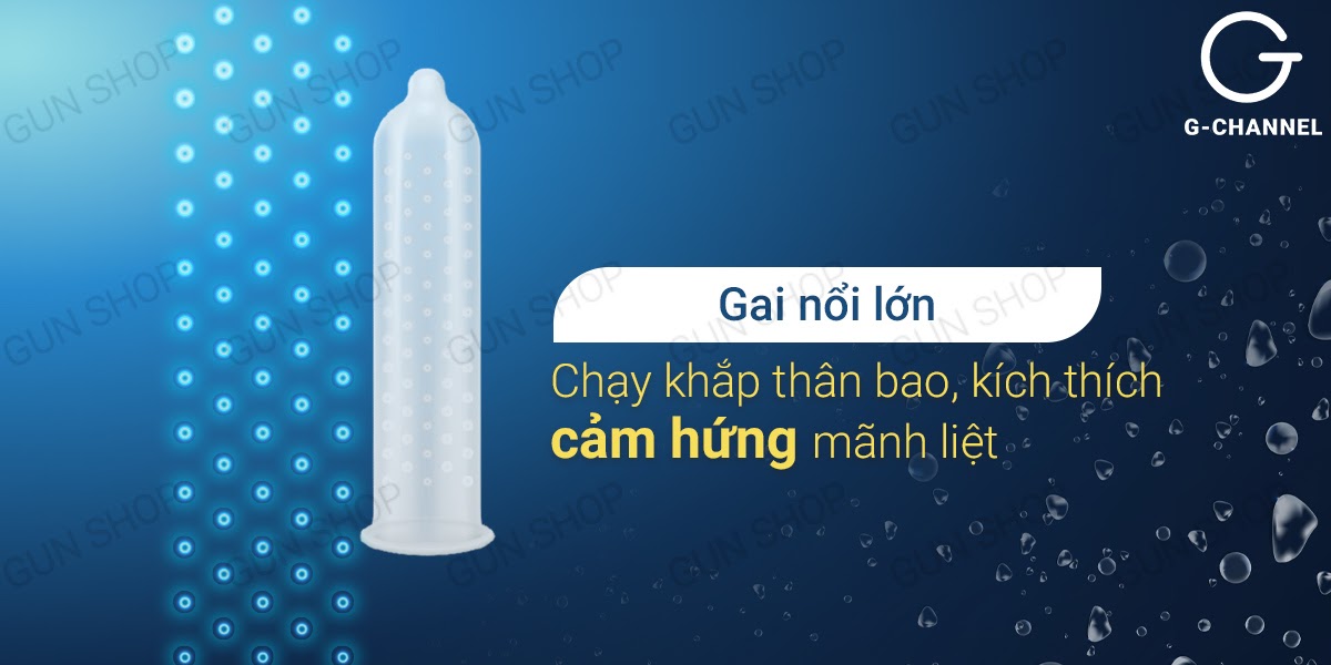 Rocmen Sea Horse Spikes hộp 10 bao cao su kéo dài thời gian siêu mượt