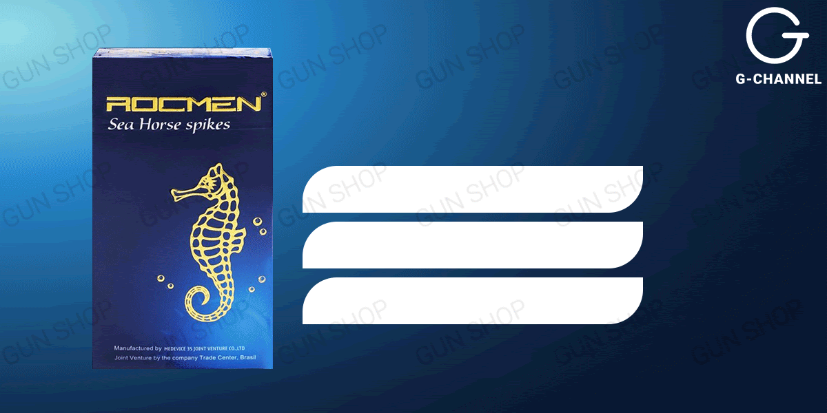 Rocmen Sea Horse Spikes hộp 10 bao cao su kéo dài thời gian siêu mượt