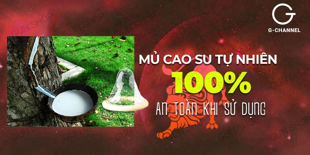 Kho sỉ Bao cao su Ropockon Cung Sư Tử - Mỏng 0.03mm hương dâu - Hộp 12 cái  hàng mới về