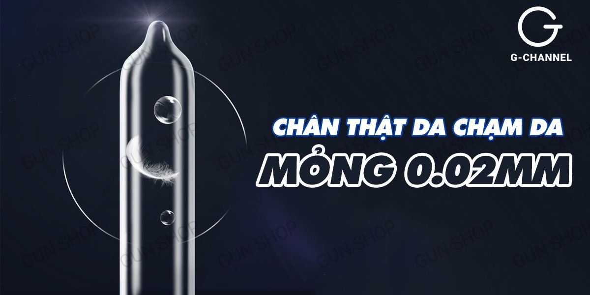 Bao cao su Sagami siêu mỏng 0.02mm an toàn mềm mại hộp 12