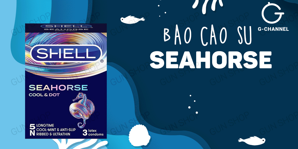 Bao cao su Shell Seahorse kéo dài thời gian hộp 3 cái giá tốt