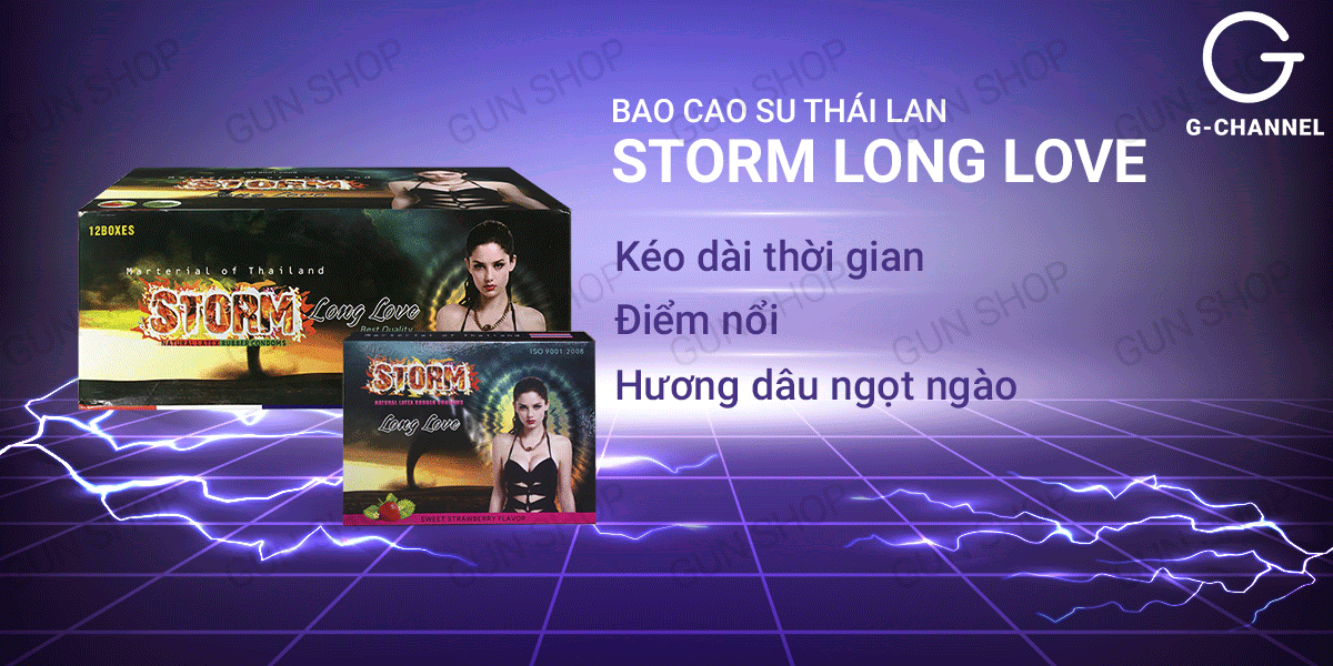 Bao cao su Storm Long Love hộp 120 cái kéo dài thời gian quan hệ