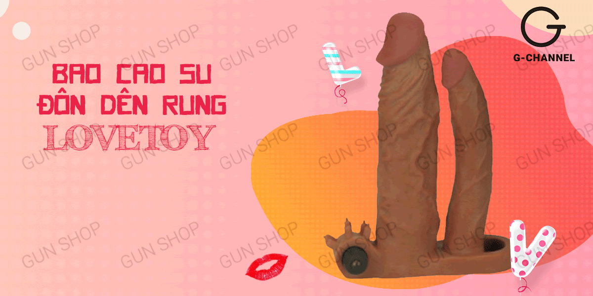 Bao Cao Su Đôn Dên Lovetoy 2 Đầu Rung Mạnh Tăng Kích Thước