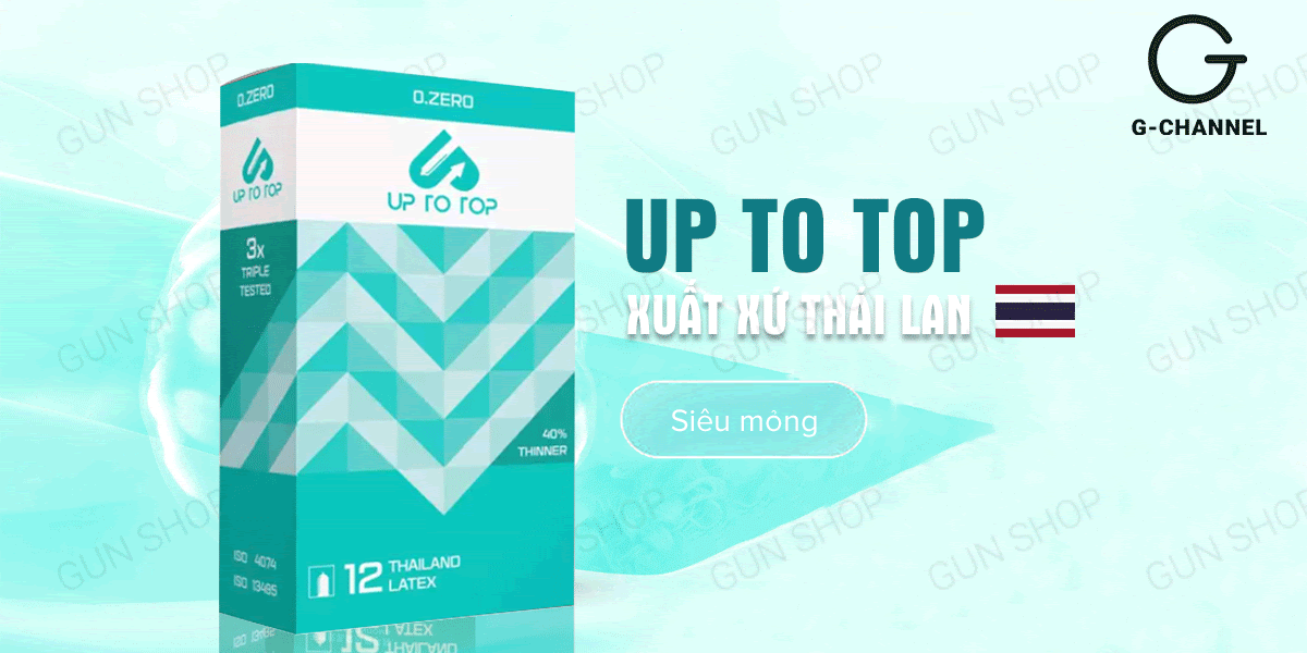 Bao cao su Up To Top 0.Zero siêu mỏng hộp 12 cái giá tốt