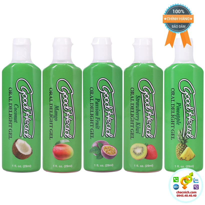 Gel Oral GoodHead 5 tuýp vị Dừa Dâu Dứa Kiwi thơm ngon