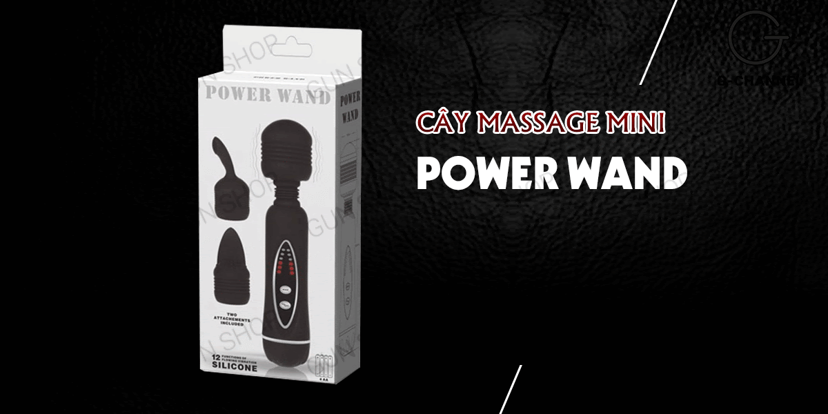 Cây massage mini rung Power Wand 12 chế độ, thư giãn tăng khoái cảm