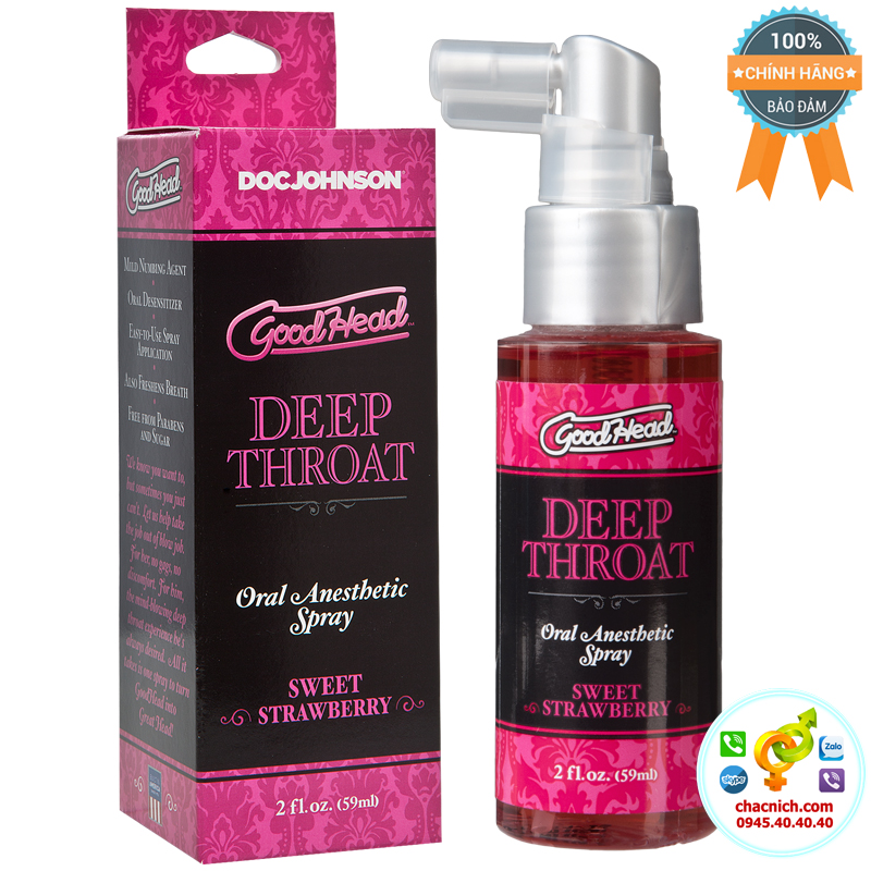 Deep Throat Spray Sweet Strawberry Thăng Hoa Cảm Giác Hưng Phấn Mạnh