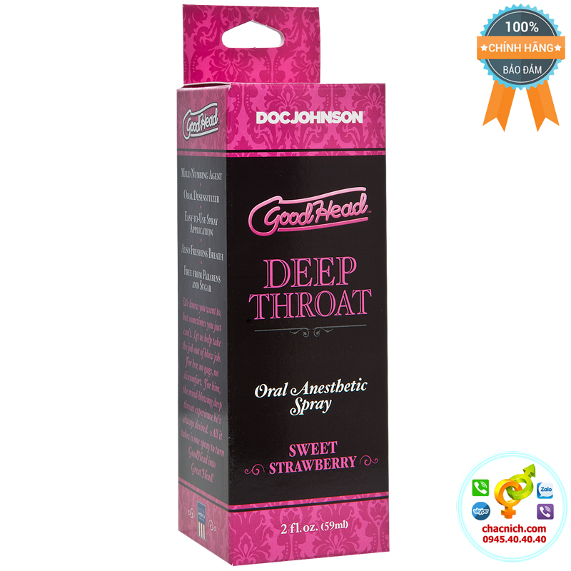 Deep Throat Spray Sweet Strawberry Thăng Hoa Cảm Giác Hưng Phấn Mạnh