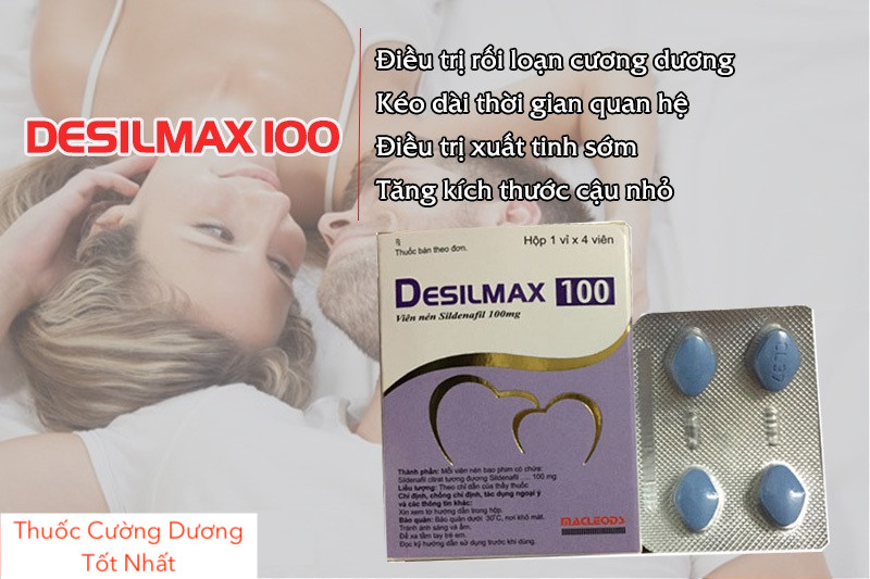 Kho sỉ Thuốc Desilmax 100mg cường dương Ấn Độ 100 50 mg tăng sinh lý tốt nhất  mới nhất