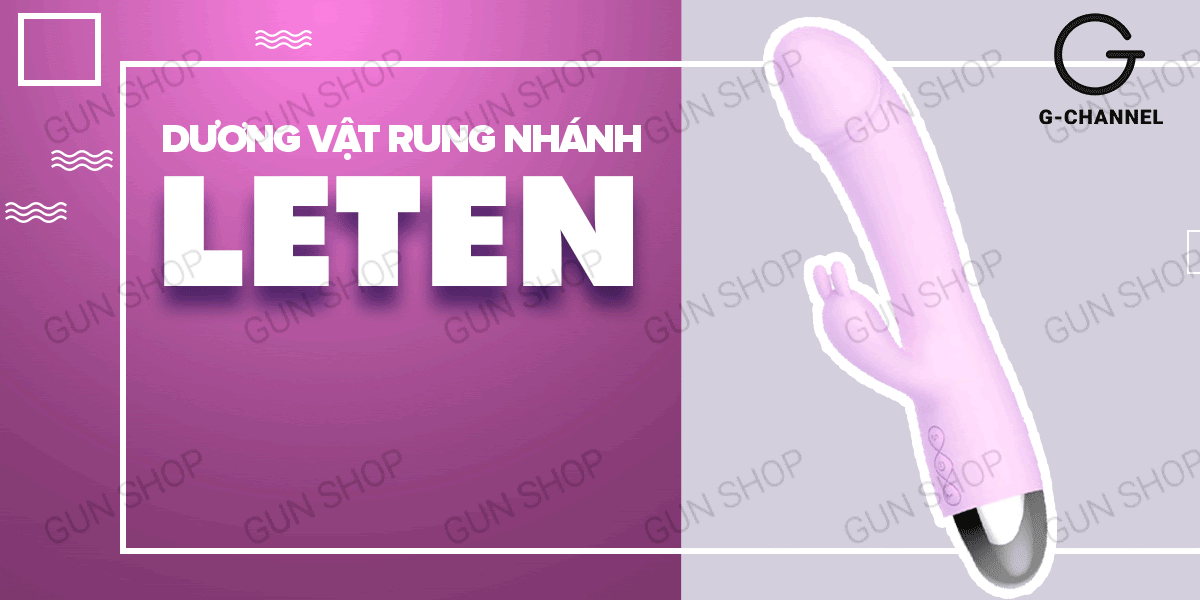 Dương vật 2 đầu Leten Mashimaro sạc điện đa chế độ rung mạnh