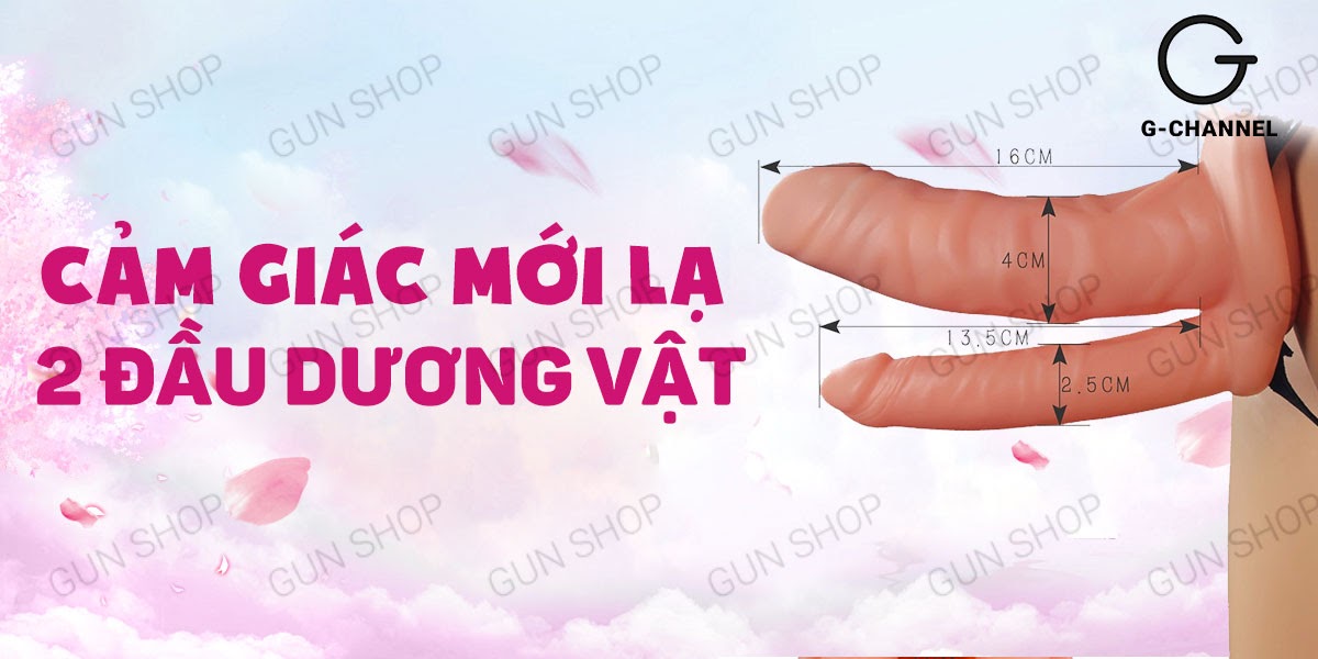 Lovetoy Unisex Dương Vật Giả 2 Đầu Rung Dây Đeo Pin Siêu Bốc