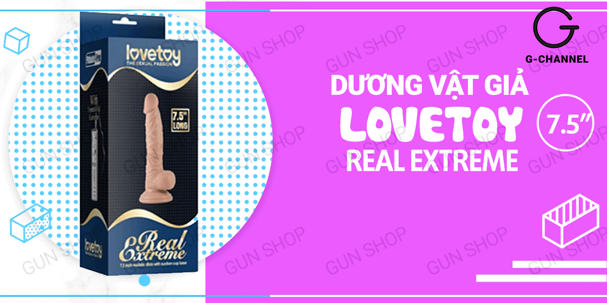 Dương vật giả Lovetoy Real Extreme 7.5 3 mức rung mạnh mẽ