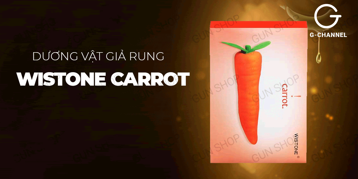 Dương vật giả rung đa chế độ Wistone Carrot siêu thực giá tốt