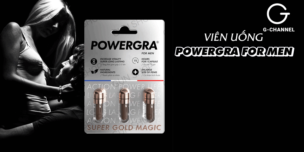 Powergra For Men Vỉ 3 Viên Tăng Kích Thước Kéo Dài Thời Gian