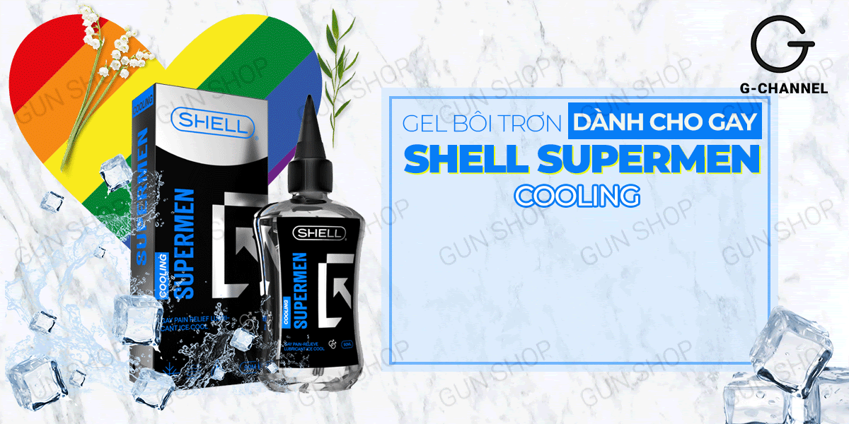Gel Bôi Trơn Hậu Môn Mát Lạnh Shell Supermen Cooling 90ml