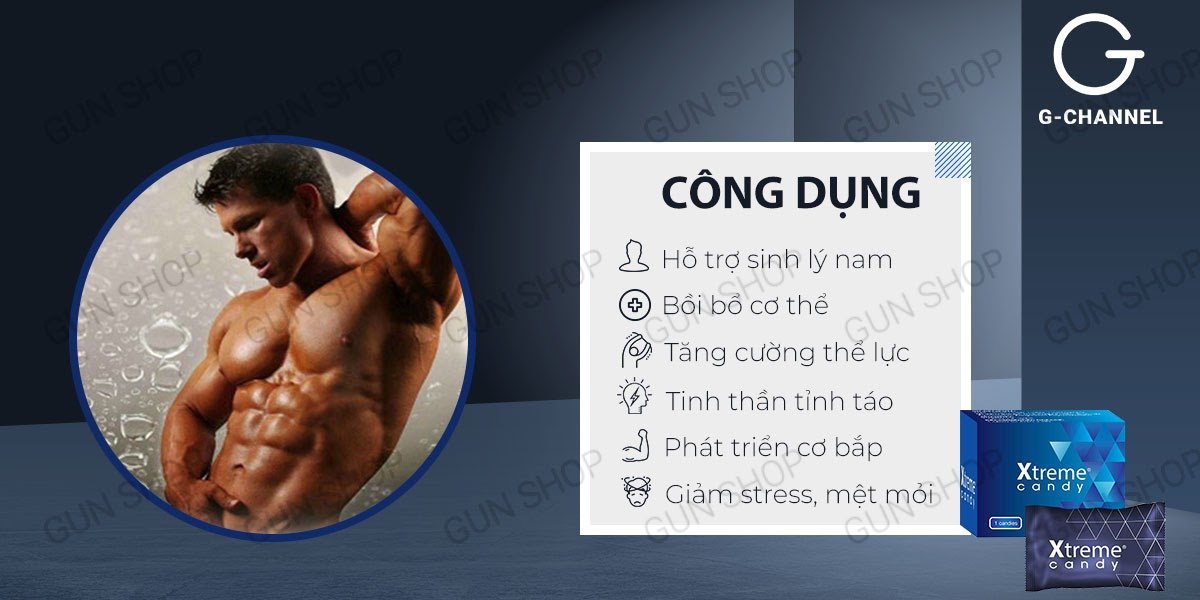 Kẹo Nhân Sâm Xtreme Tăng Sinh Lý Mạnh Mẽ Viên 1 Hộp