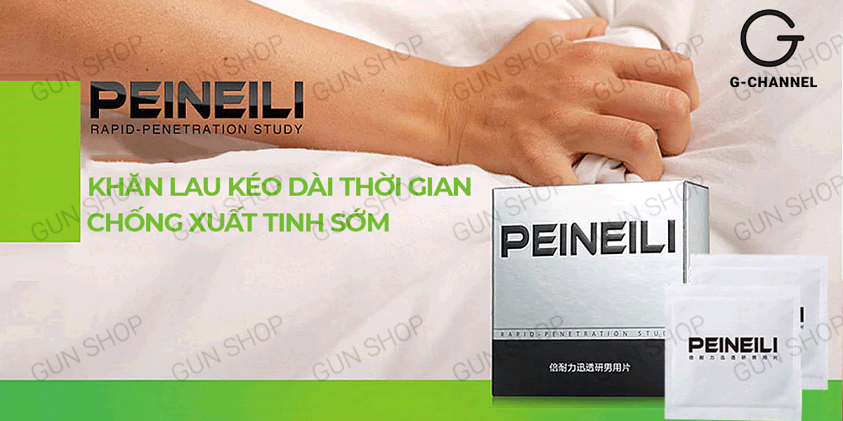 Khăn Lau Peineili Hộp 12 Cái Kéo Dài Thời Gian Xuất Tinh Sớm