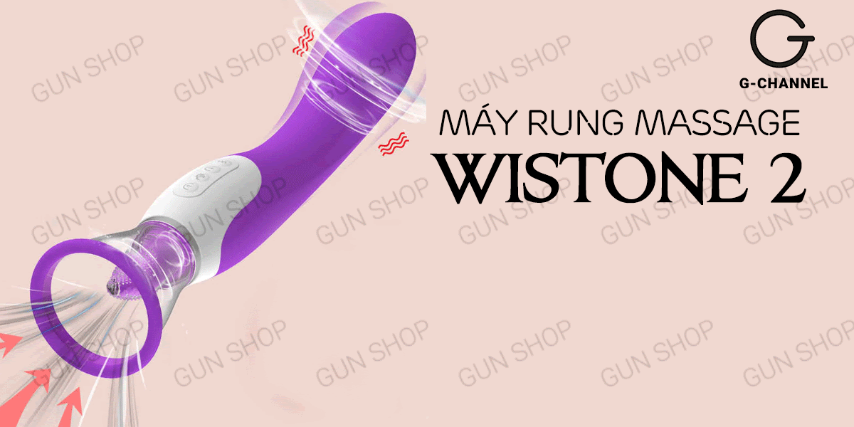 Máy rung âm đạo 2 đầu liếm hút 17 chế độ thư giãn Wistone