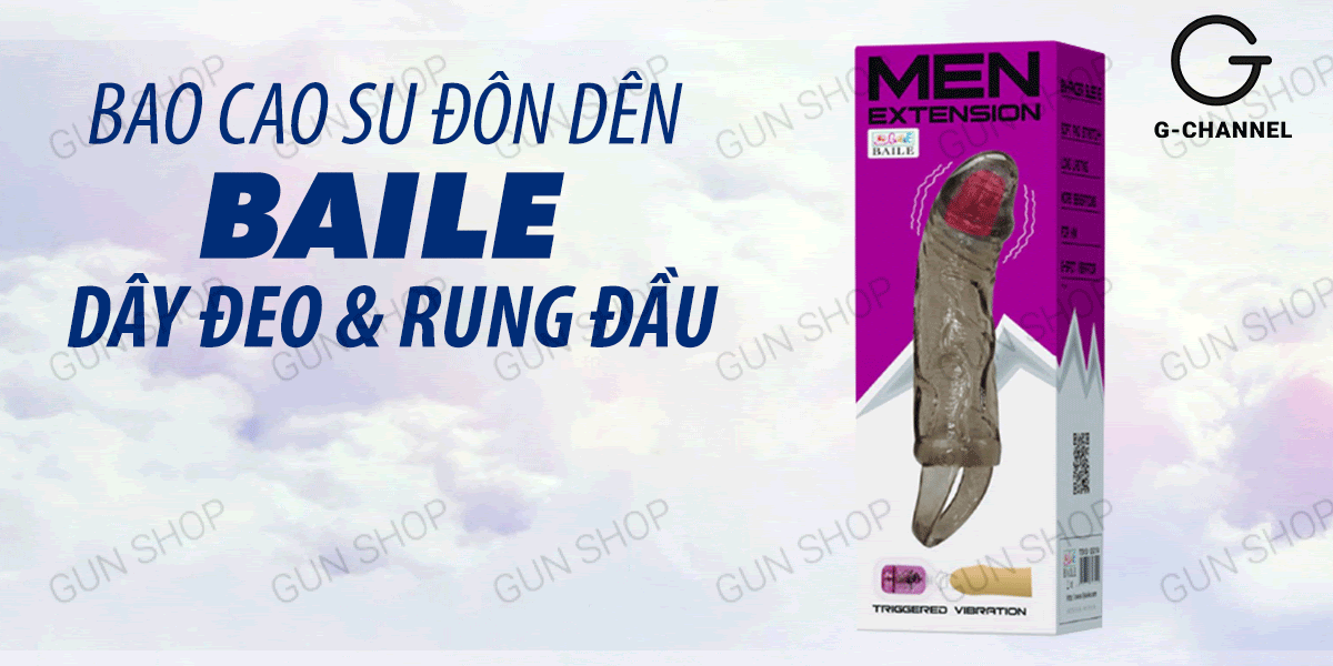 Bao cao su đôn dên Baile Men Extension tăng kích thước rung mạnh