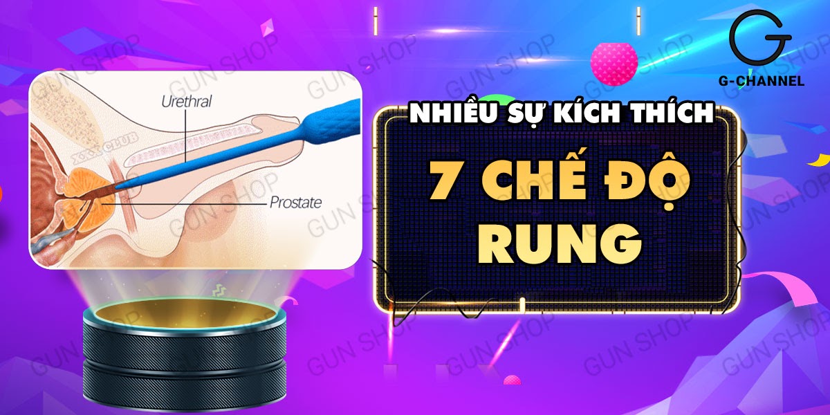 Que rung niệu đạo 7 chế độ Leten pin sạc rung mạnh mượt