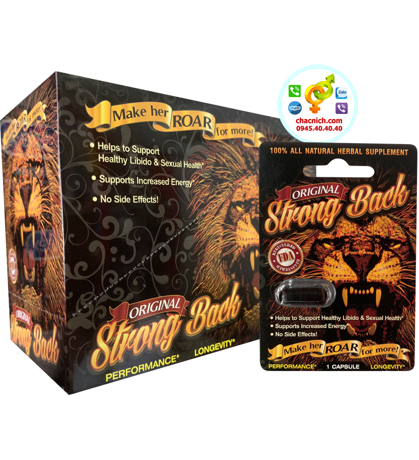 Strong Back 24 viên tăng sinh lý nam, thảo dược tốt mạnh mẽ