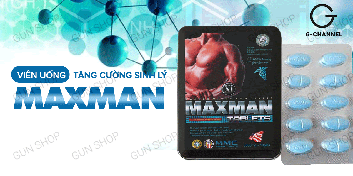 Maxman chính hãng tăng cường sinh lý kéo dài thời gian hộp 10 viên