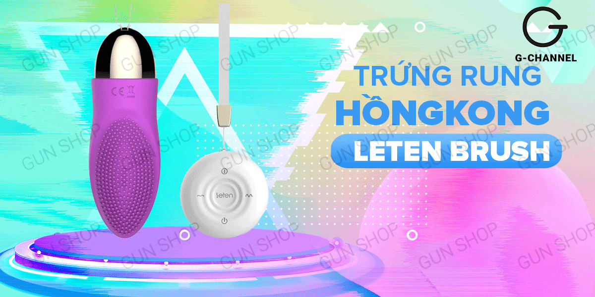 Trứng rung sạc điện không dây Leten Brush cao cấp, siêu bền