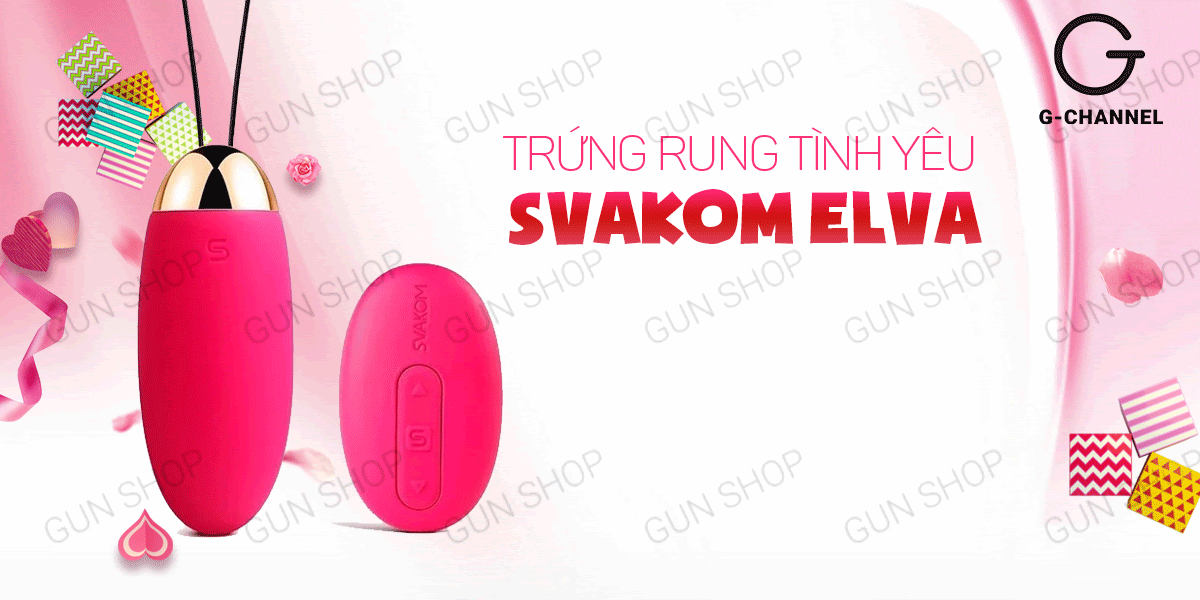 Trứng Rung Điều Khiển Xa Đa Chế Độ Rung Mạnh Sạc USB Svacom Elva