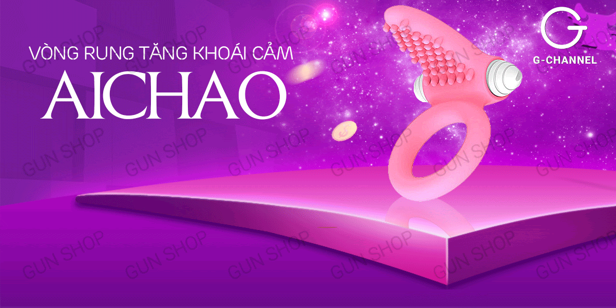 Vòng Rung Gai Nổi Aichao Rung Mạnh Khoái Cảm Gấp Đôi Pin Lâu