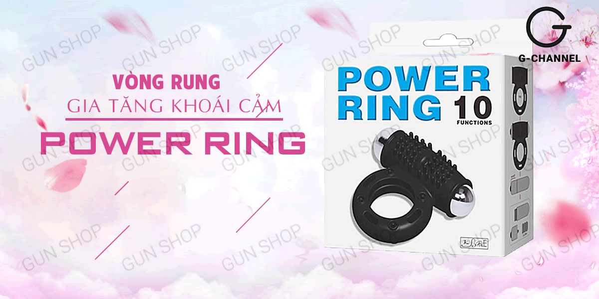 Vòng Rung Tăng Khoái Cảm 10 Chế Độ Rung Pin Sạc Baile Power Ring