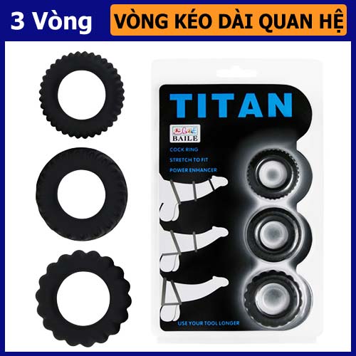 Vòng Titan Silicone Y Tế 3 Chiếc Bảo Vệ Xuất Tinh Sớm Tình Yêu
